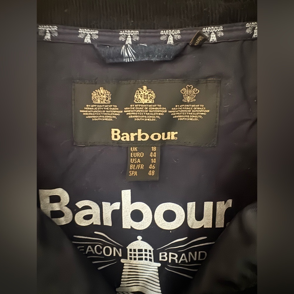 Barbour Beacon Brand Jacket – Women’s US 14 (Navy) - Picture 7 of 7